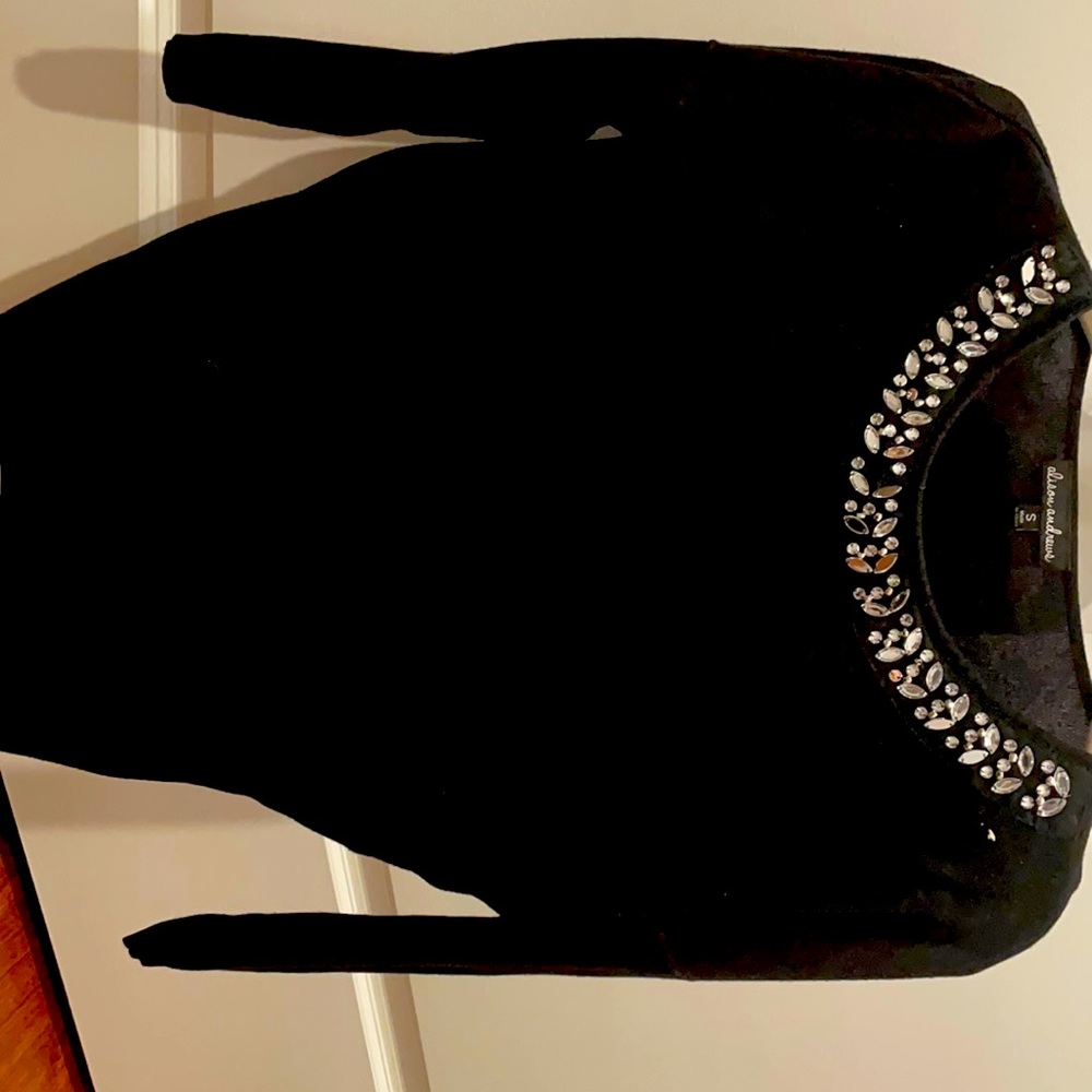 Beaded black sweater from Bloomingdales